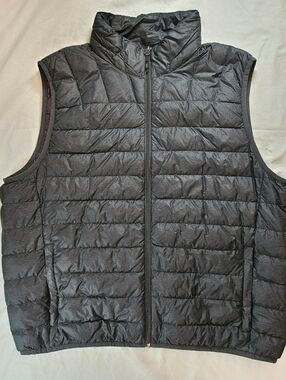 Hawke & Co. Sport Mens Black Nylon Duck Down Performance Puffy Vest Size XL